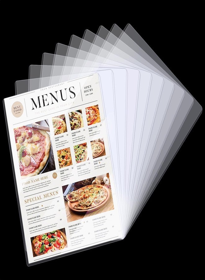 PQJSJDR Sheet Protectors 8.5 x 11,25 Pack Menu Rigid Print Protectors,Clear Waterproof Hard Plastic Page Sheet Protectors Paper Photo Sleeves Document Holder, Birth Certificate Protector (8.5"x11") - Image 1